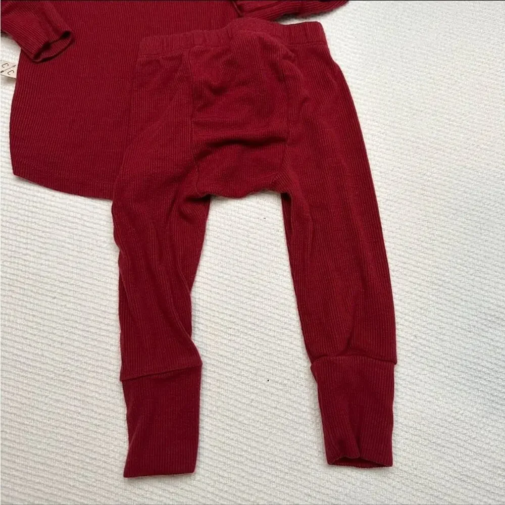 Childhoods Clothing Ribbed Knit Pants and Shirt Night Set 6-12 months